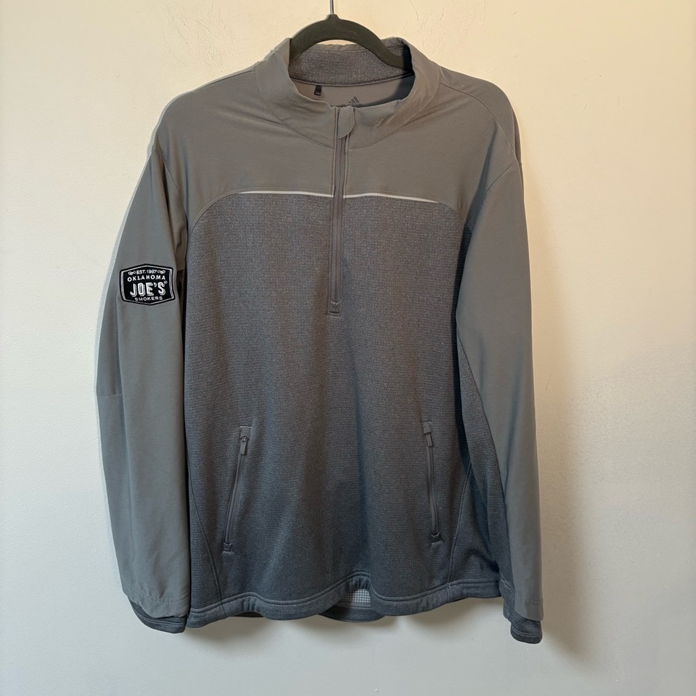 Adidas Golf Men's Gray Quarter-Zip Jacket Mock Neck Large